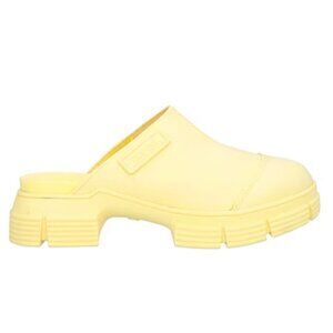 Ganni Recycled Rubber Yellow Clogs
